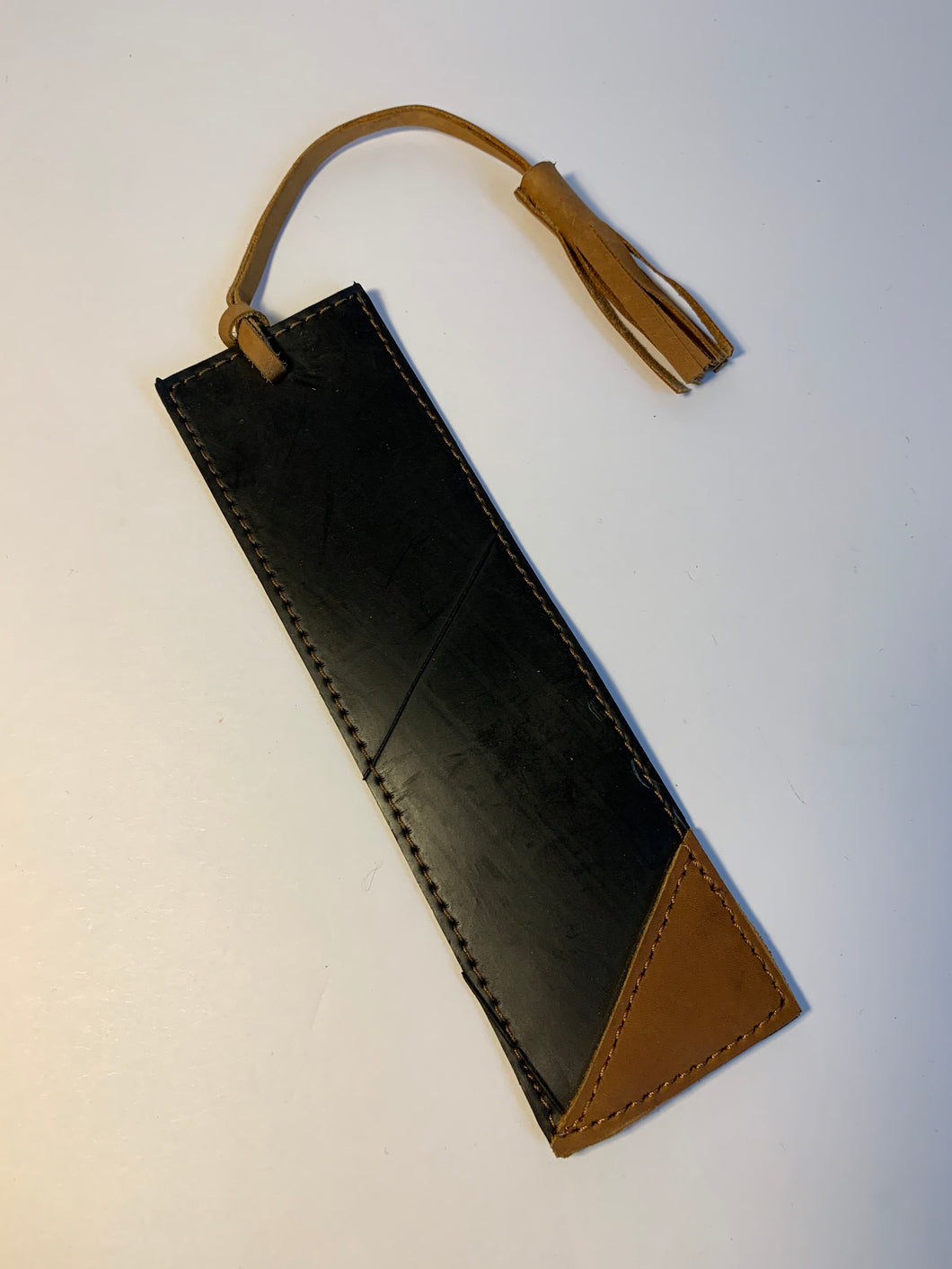 Tire + Leather Bookmark