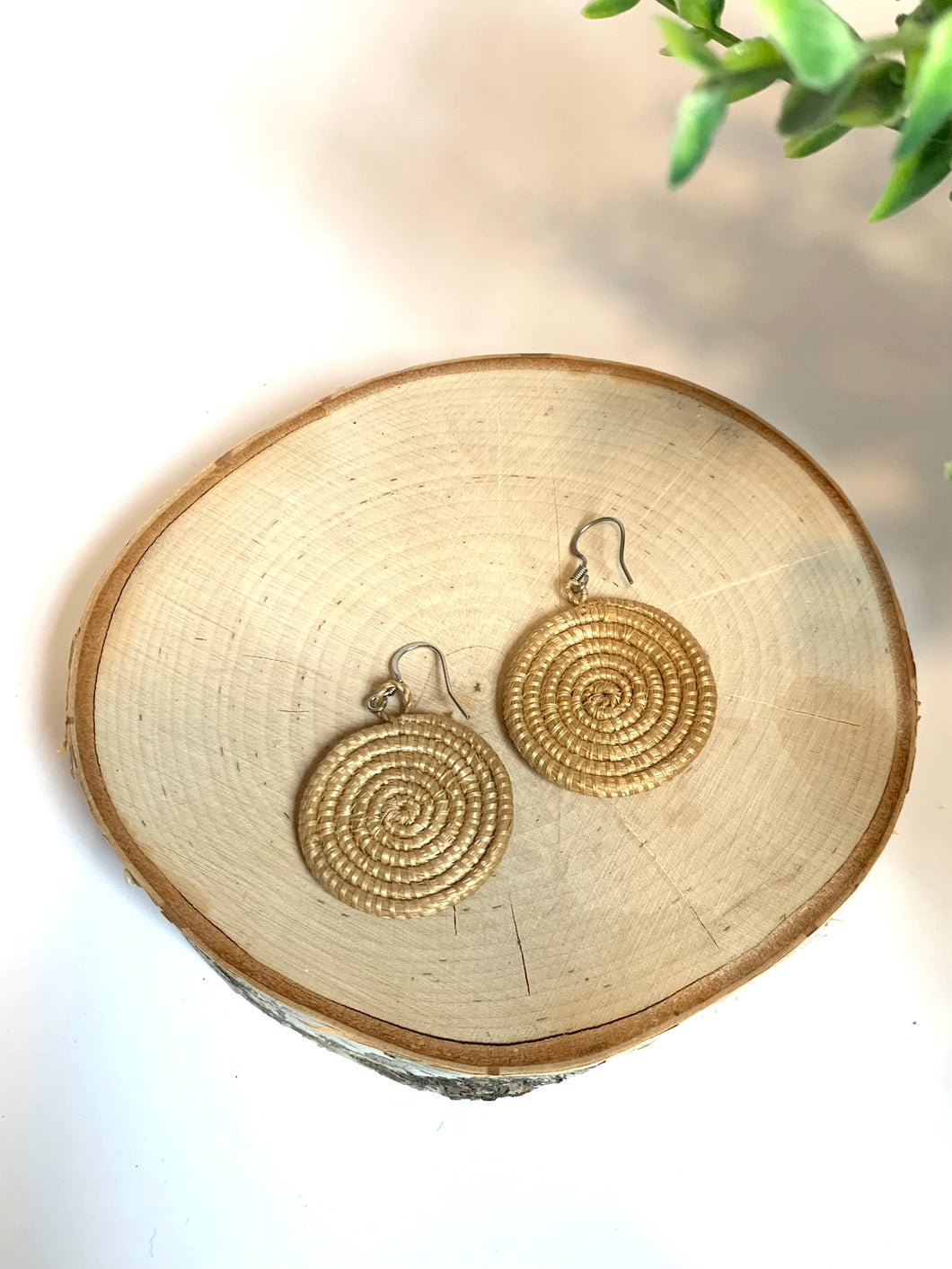 Woven Disc Earring - Small