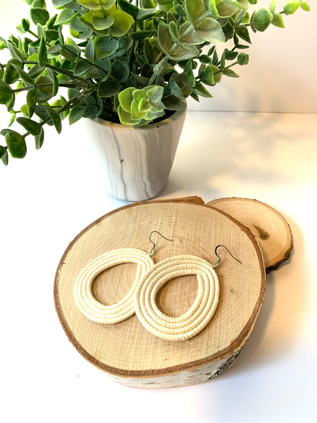 Woven loop earrings