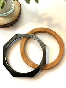 Wood and Horn Bracelet Set