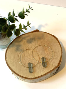 Sea Glass Hoop Earrings