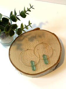 Sea Glass Hoop Earrings