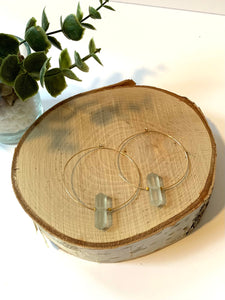 Sea Glass Hoop Earrings